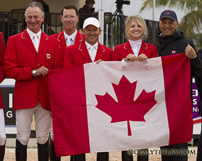 Team Canada at WEF - Mac Cone, Ian Millar, Eric Lamaze, Tiffany Foster and Mark Laskin