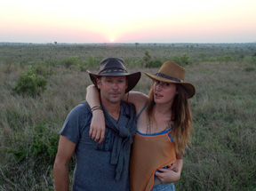 Eric Lamaze and Alexis Stein on safari in 2012.