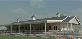 An artist's rendering of the stands at Caledon Equestrian Park.