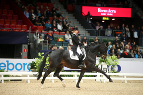 Germany’s Jessica von Bredow-Werndl and Unee BB stormed to victory in style at the seventh leg of the Reem Acra FEI World Cup™ Dressage Western European League in Gothenburg, Sweden today. Photo: FEI/Roland Thunholm.