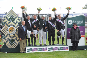The winning Irish team in last year’s Furusiyya FEI Nations Cup™. Photo by Spruce Meadows Media Services.