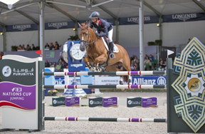 Penelope Leprevost and Flora de Mariposa sealed victory for France today in a two-way jump-off against the clock at the Furusiyya FEI Nations Cup™ Jumping 2014 Europe Division 1 leg in Rotterdam, The Netherlands. Photo by FEI/Dirk Caremans