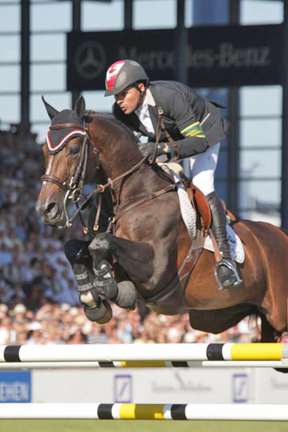 For the first time in 18 years, the Canadian Show Jumping Team will compete at CHIO Aachen, Germany, from July 11 to 20. Riding as an individual, Canada's Eric Lamaze won the Rolex Grand Prix of Aachen in 2010 riding Hickstead. Photo by Frank Papelard, R&B Presse
