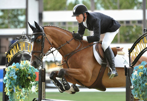 Eric Lamaze and Fine Lady 5 won the $50,000 LaFarge Cup 1.50m. Photo by Spruce Meadows Media
