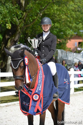 Tatiana Dzavik claimed the top spot in the grand prix competition at the Baltica Equestrian Tour in Poland