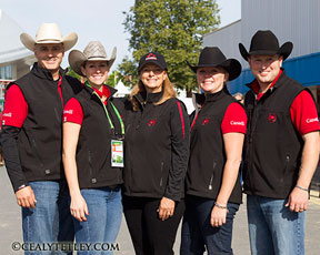 Canadian Reining Team. Photo by Cealy Tetley