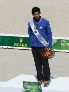 Sheikh Hamdan graced the dressage freestyles with his presence during the Endurance medal ceremony