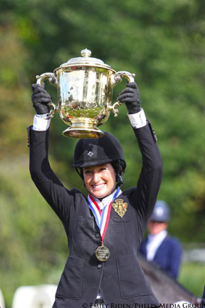 Jessica Springsteen, winner of the 2014 $200,000 American Gold Cup. Photo by Emily Riden/Phelps Media Group