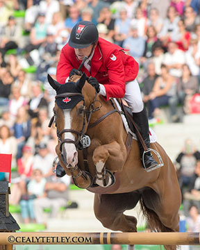 Yann Candele and Showgirl were the first Canadian combination on course. Photo by Cealy Tetley