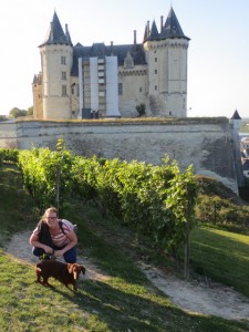 Chorizo hanging at the Chateau of Saumur with my favourite ex-pat Vancouver pal, Marina