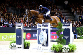 Reigning FEI European champion, Roger Yves Bost from France, steered Qoud‘Coeur de la Loge to victory on home turf at the third leg of the Longines FEI World Cup™ Jumping 2014/2015 Western European League series in Lyon, France. Photo by FEI/Pierre Costabadie