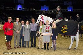 Haley Stradling of Aldergrove, B.C., won the Jump Canada Medal Final on November 11, 2014 during the Royal Agricultural Winter Fair in Toronto, ON. Photo by Cealy Tetley