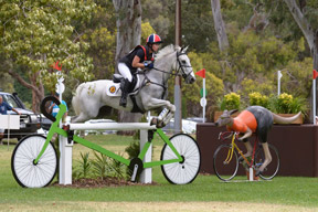 Jessica Manson leads after the Cross Country phase of FEI Classics™ at the Australian International 3 Day Event in Adelaide with Legal Star. Photo by Julie Wilson/FEI
