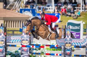 Ian Millar and Dixson, owned by Susan and Ariel Grange, were members of the Canadian Show Jumping Team that tied for third place in the $200,000 Furusiyya Nations' Cup at CSIO4* Ocala, Florida.  Shannon Brinkman Photography