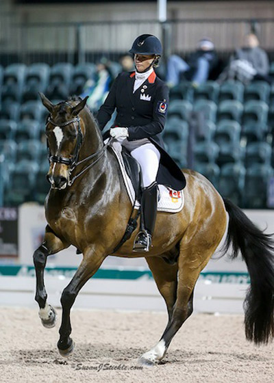 Karen Pavicic and Don Daiquiri came second in the FEI Grand Prix Freestyle CDI 4* during Week 7 of the Adequan® Global Dressage Festival. Photo by SusanJStickle.com.