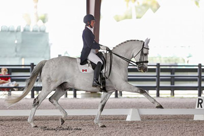 Diane Creech and Robbie W scored 71.526% for third place in the Prix St. Georges at the Adequan Global Dressage Festival 5 CDI5*. Photo by SusanJStickle.com