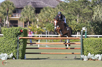 Chris Sorensen and Wriomf won the $50,000 Equestrian Sotheby's Jumper Derby were the day's highlight events. Photo by Sportfot
