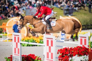 Yann Candele of Caledon, ON, and Showgirl, owned by The Watermark Group, were the lead-off riders for Canada in the $200,000 Furusiyya Nations' Cup at CSIO4* Ocala, Florida. Shannon Brinkman Photography