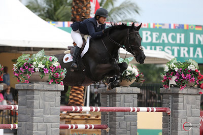 Beezie Madden and Cortes 'C'won the $50,000 Ruby et Violette WEF Challenge Cup Round 12. Photo by Sportfot