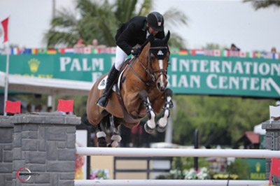 Eric Lamaze, riding Fine Lady 5 for owners Andy and Carlene Ziegler of Artisan Farms LLC, scored his fifth Ruby et Violette WEF Challenge Cup victory so far this season at the 2015 Winter Equestrian Festival in Wellington, FL. Photo by Sportfot