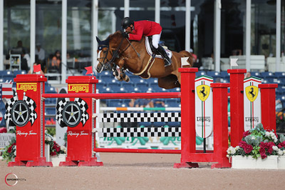 Todd Minikus and Bablou 41 won the $150,000 Grand Prix CSIO 4* at the Winter Equestrian Festival. Photo by Sportfot