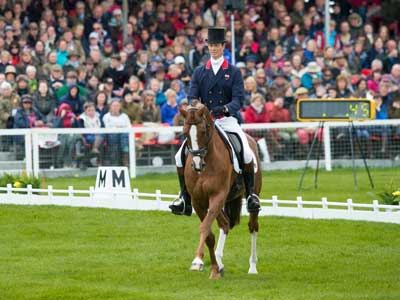 William Fox-Pitt (GBR) and Chilli Morning is currently in second place to Andrew Nicholson (NZL) and Nereo after the Dressage phase at the Mitsubishi Motors Badminton Horse Trials, fourth leg of the FEI Classics™ 2014/2015. Photo by Jon Stroud/FEI