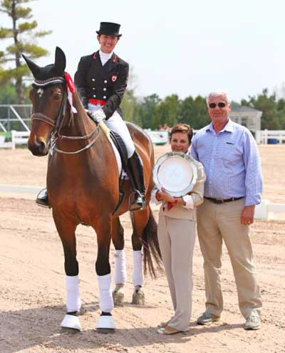 Canadian Olympian, Belinda Trussell of Stouffville, Ont. picked up back-to-back wins in the Big Tour aboard Anton at the Spring into Dressage CDI 3* and Pan Am Games Qualifier, held May 8-10 at the OLG Caledon Pan Am Equestrian Park in Palgrave, Ont. Photo by Michael Werner