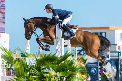 Scott Brash (GBR), pictured here at the Miami Beach 2015 CSI5* on Hello Sanctos, is back as world Jumping number one at the top of the Longines Rankings. Photo by FEI/Amy Dragoo-arnd.nl