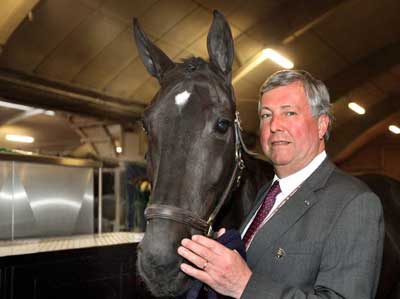 Gerrit-Jan Swinkels (NED), President of Indoor Brabant, died suddenly yesterday at the age of 67. He is pictured here with his horse Tennessee W, ridden by Dutch athlete Henk van de Pol. Photo by Jacob Melissen