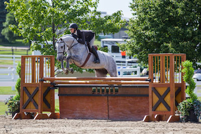 Christi McQuaker of Schomberg, ON, riding Californica in the Main Hunter Ring during opening day of the inaugural Ottawa International Horse Show at Wesley Clover Parks. Photo by Ben Radvanyi Photography