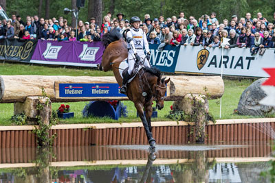 Ingrid Klimke and FRH Escada JS power into the lead after Cross Country at Luhmühlen (GER), fifth leg of the FEI Classics™ 2014/2015. Photo by Hanna Broms/FEI