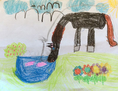 Olivia Wilson of British Columbia won first place in the 3-6 category of the Horse Day Drawing Contest.