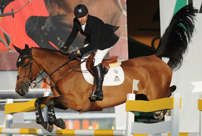 Eric Lamaze won the $50,000 Sun Life Financial ‘Reach for the Sun’ 1.50m aboard Rosana du Park at the Spruce Meadows North American, where he also placed third with Coco Bongo in the $85,000 Progress Energy Cup 1.55m. Photo by Spruce Meadows Media Services