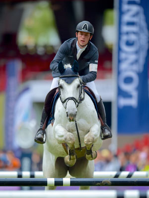 Scott Brash at the Longines Equestrian Beijing Masters 2014 on his borrowed horse “Centana”. Photo by Longines Equestrian Beijing Masters/Arnd Bronkhorst