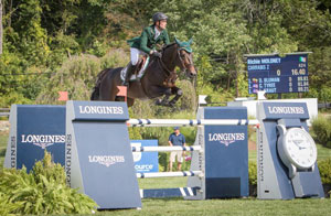 Richie Moloney and Carrabis Z take top honors at the Longines FEI World Cup™ Jumping $215,000 American Gold Cup in New York. Photo by StockImageServices.com/FEI