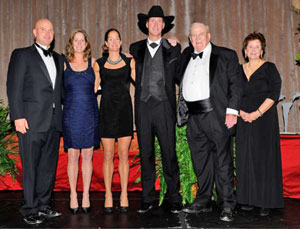 J.C. and his family are inducted into the Jump Canada Hall of Fame in the category of Builder (Organization) at the 2011 Gala. (L to R: Bryan, Susan, Sandra, John, J.C. and Barbara). Photo by Michelle C. Dunn