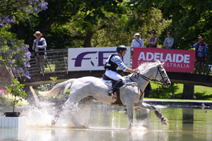 Shane Rose and CP Qualified retain lead after brilliant Cross Country phase at Adelaide International 3 Day Event, second leg of FEI Classics™. Photo by FEI/Julie Wilson