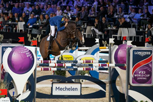 Germany’s Christian Ahlmann produced his third win of the season in today’s Longines FEI World Cup™ Jumping 2015/2016 Western European League qualifier at Mechelen in Belgium riding Taloubet Z. Photo by FEI/Dirk Caremans
