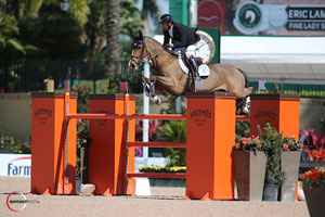 Eric Lamaze and Fine Lady 5 won the $130,000 Ruby et Violette WEF Challenge Cup Round 7. Photo by Sportfot