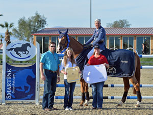 Rich Fellers and Flexible won the $25,000 SmartPak Grand Prix. Photo by ESI Photography