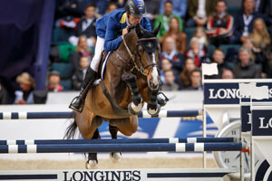 Germany’s Christian Ahlmann and Taloubet Z won tonight’s dramatic second leg of the Longines FEI World Cup™ Jumping 2016 Final in Gothenburg, Sweden. Photo by FEI/Dirk Caremans