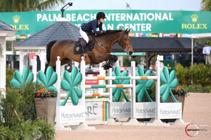 Jessica Springsteen and Davendy S won the $35,000 Illustrated Properties 1.45m Classic at WEF 10. Photo by Sportfot