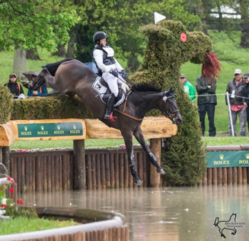 Michael Jung of Germany and Fischerrocana FST are the leaders of the Rolex Kentucky Three-Day Event, presented by Land Rover. Photo by Ben Radvanyi