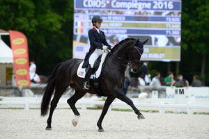 Kasey Perry-Glass and Goerklintgaards Dublet led Team USA to a convincing victory at the third leg of the FEI Nations Cup™ Dressage 2016 series at Compiegne (FRA). Photo by FEI/Christophe Bricot