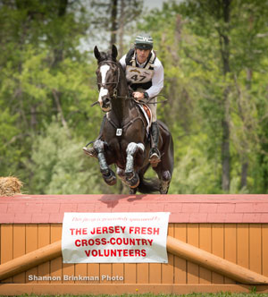 Ryan Wood and Powell lead the CCI3* at the Jersey Fresh International Three-Day Event following cross country. Photo by Shannon Brinkman