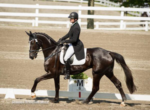 Ryan Wood and Powell are leading the CCI3* following dressage at Jersey Fresh International Three-Day Event. Photo by Shannon Brinkman