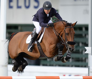 Kent Farrington and Gazelle won the Bantrel Cup 1.55m. Photo by Spruce Meadows Media Services