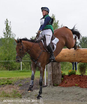 Kylie Lyman and Lup the Loop,leaders in the CCI3*. Photo by Cealy Tetley