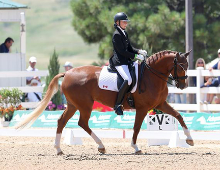 Vanessa Creech-Terauds (16, Caistor Centre, ON) and Fleur de Lis L were awarded the silver medal for their score of 70.184%