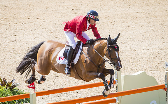 Eric Lamaze and Fine Lady 5 are part of an 11-way tie for 1st place individually.